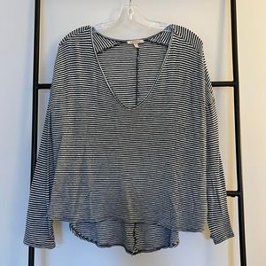 B+W Striped Longe Sleeve Tee